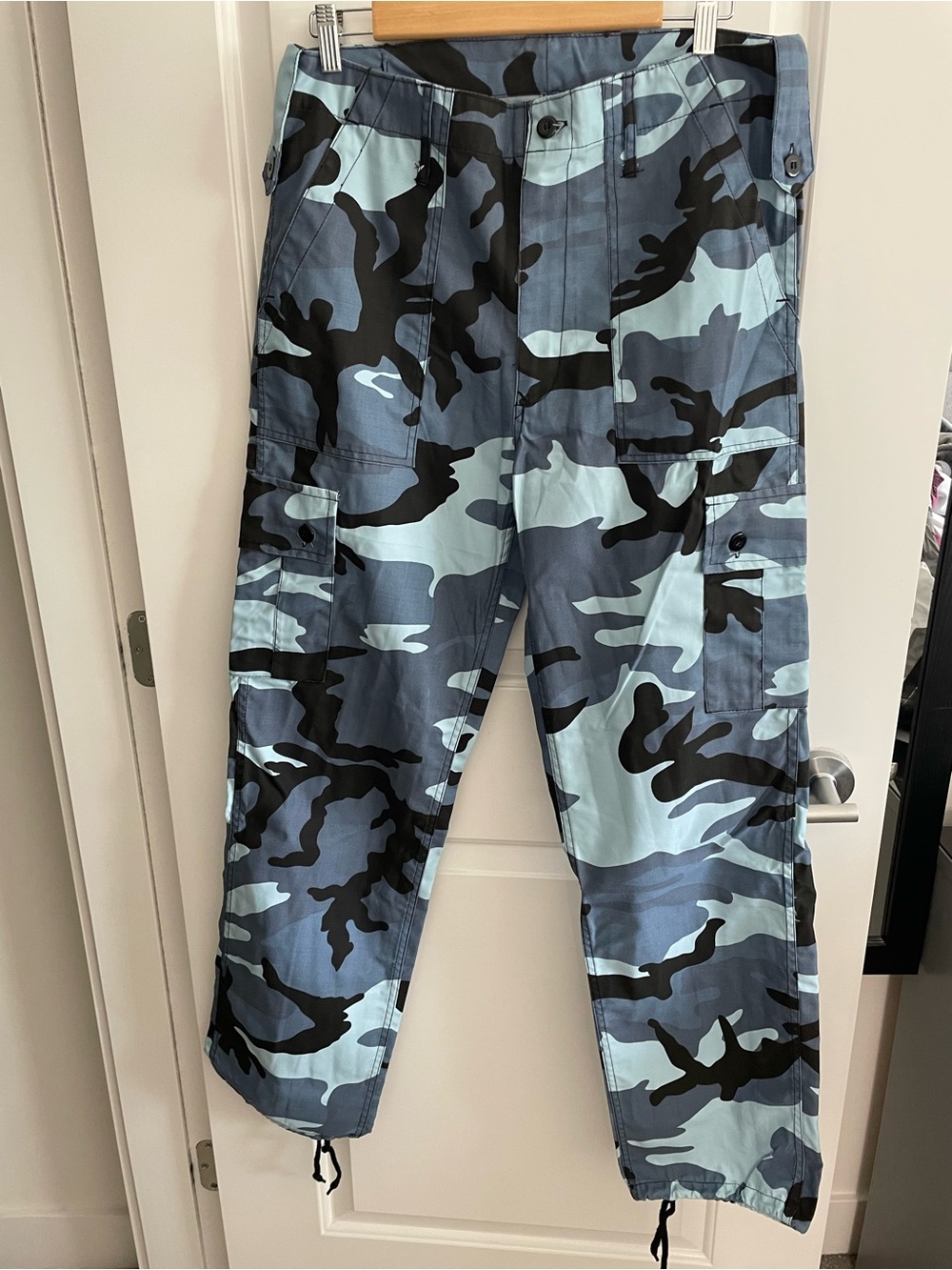 Urban Renewal Blue Camo Cargo Pants
